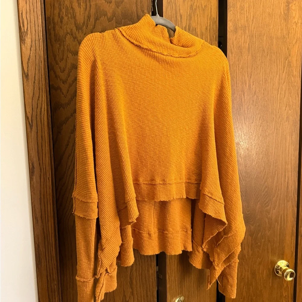 Free People We the Free Orange Turtle Neck Sweater - Picture 10 of 15